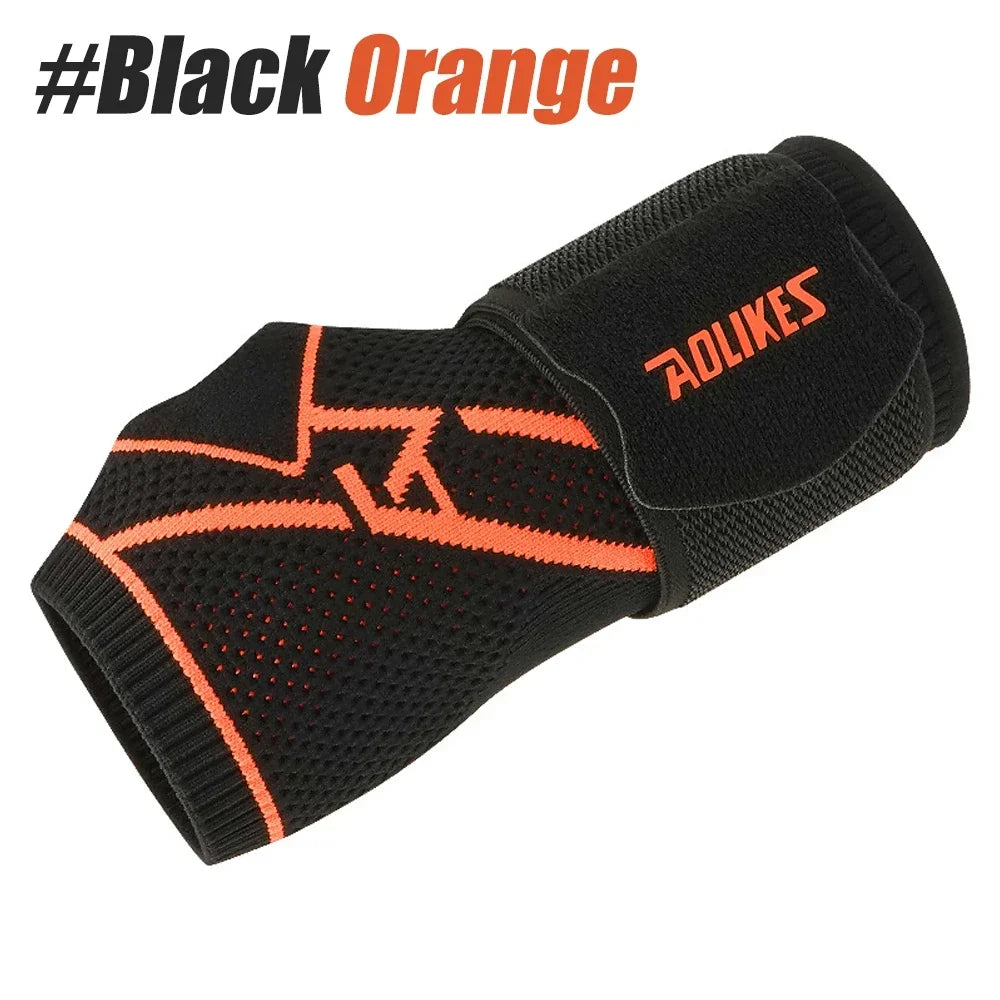 1PC Wrist Brace - Adjustable Compression Support for Men & Women, Fits Left/Right Hand - Carpal Tunnel & Pain Relief Peaceful Pleasures Health and Wellness Black Orange-1PCS M