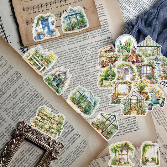 50pcs Flower Cottage PET Stickers for DIY Scrapbooking & Decor Decorative Sticker Pack Oasis Select