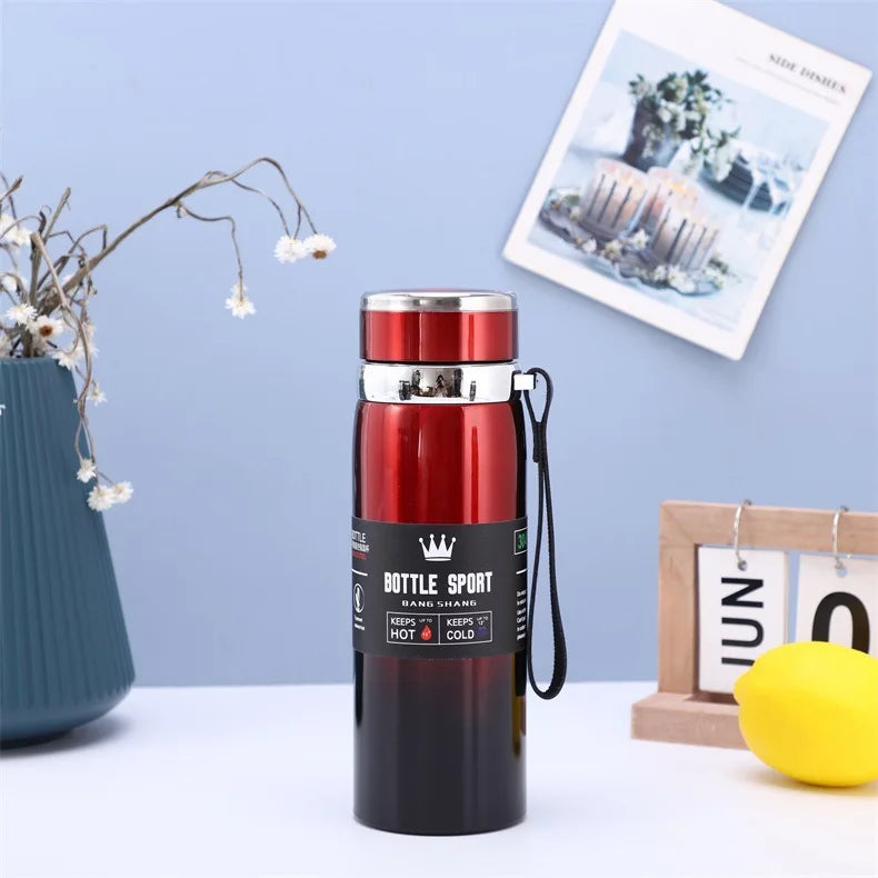 1L capacity, Space-Inspired Exercise Bottle, Double-Layer Stainless Steel Vacuum Insulated Beverage Cup, essential for large-cap Peaceful Pleasures Health and Wellness Red 1000ML