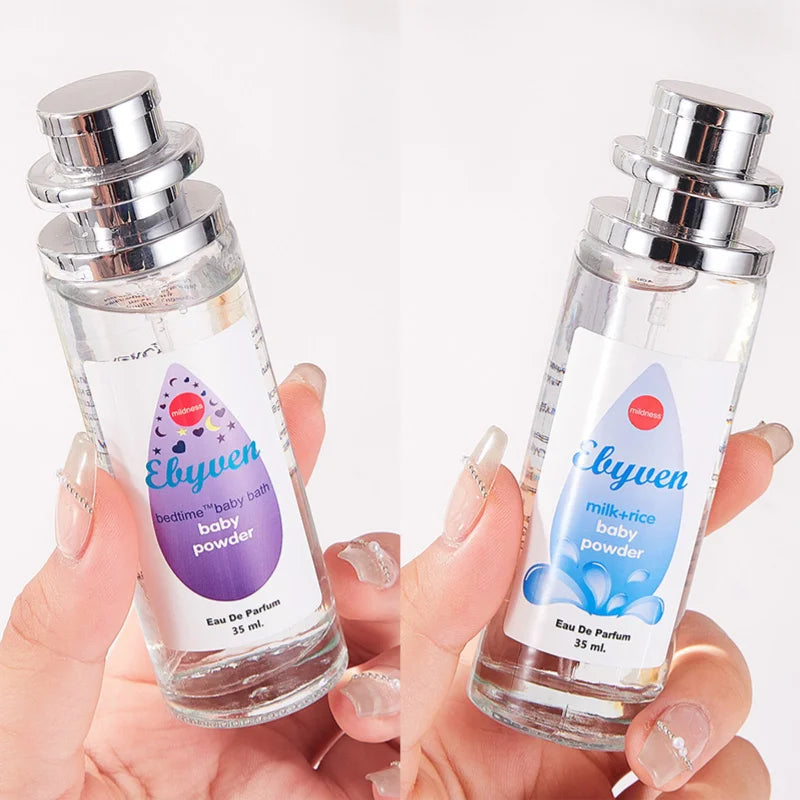 Pagoda Perfume Baby Powder Milk Light Fragrance Long-lasting Fragrance Floral Fragrance High Quality Fresh Light Fragrance Spray Peaceful Pleasures Health and Wellness Purple and Blue