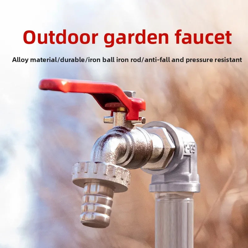 Single Control IBC Ton Bucket Accessories Zinc Alloy Faucet 1/2-3/4 Inch Antifreeze Outdoor Garden Washing Machine Faucet Peaceful Pleasures Health and Wellness