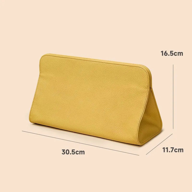 Hairdressing Tool Organizer Bag PU Leather Hair Straightener Curling Iron Storage Bag Hair Dryer Storage for Home Makeup Tools Peaceful Pleasures Health and Wellness YELLOW