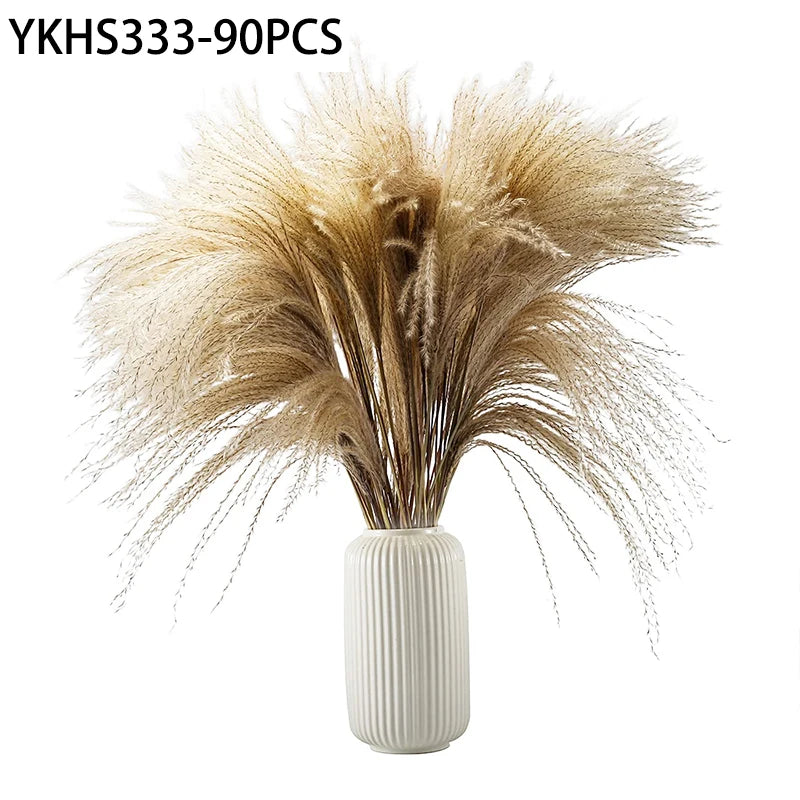 Natural Dried Pampas Grass Bunny Tails Bouquet | Boho Decor