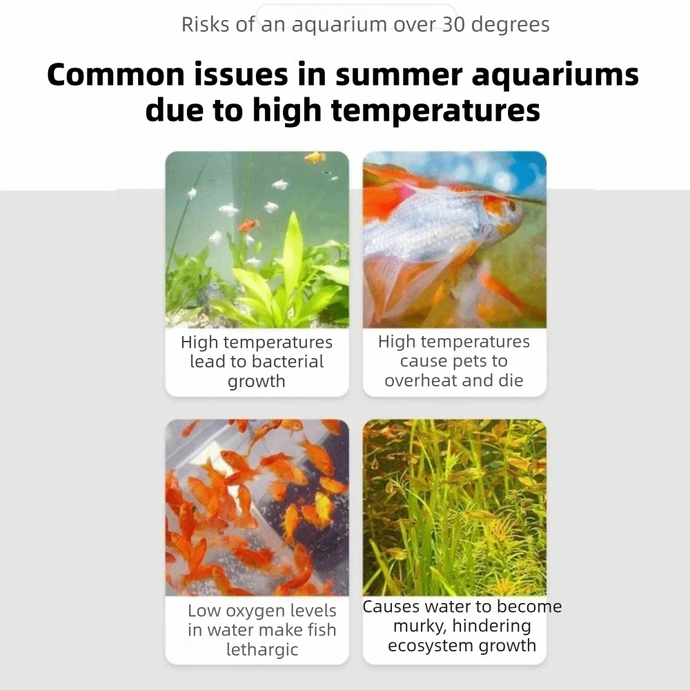 180° Rotation Silent Aquarium Cooling Fan – Wall Mount & Light