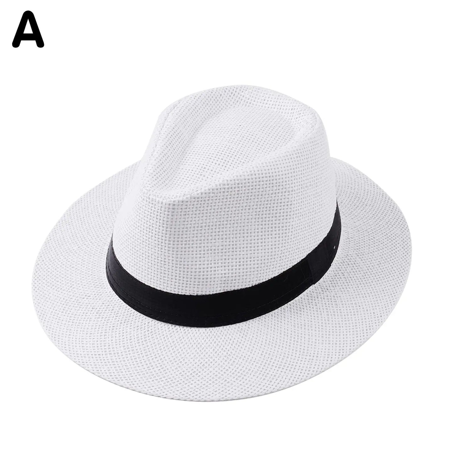 Wide Brim Straw Panama Hat – Unisex Beach Sun Cap