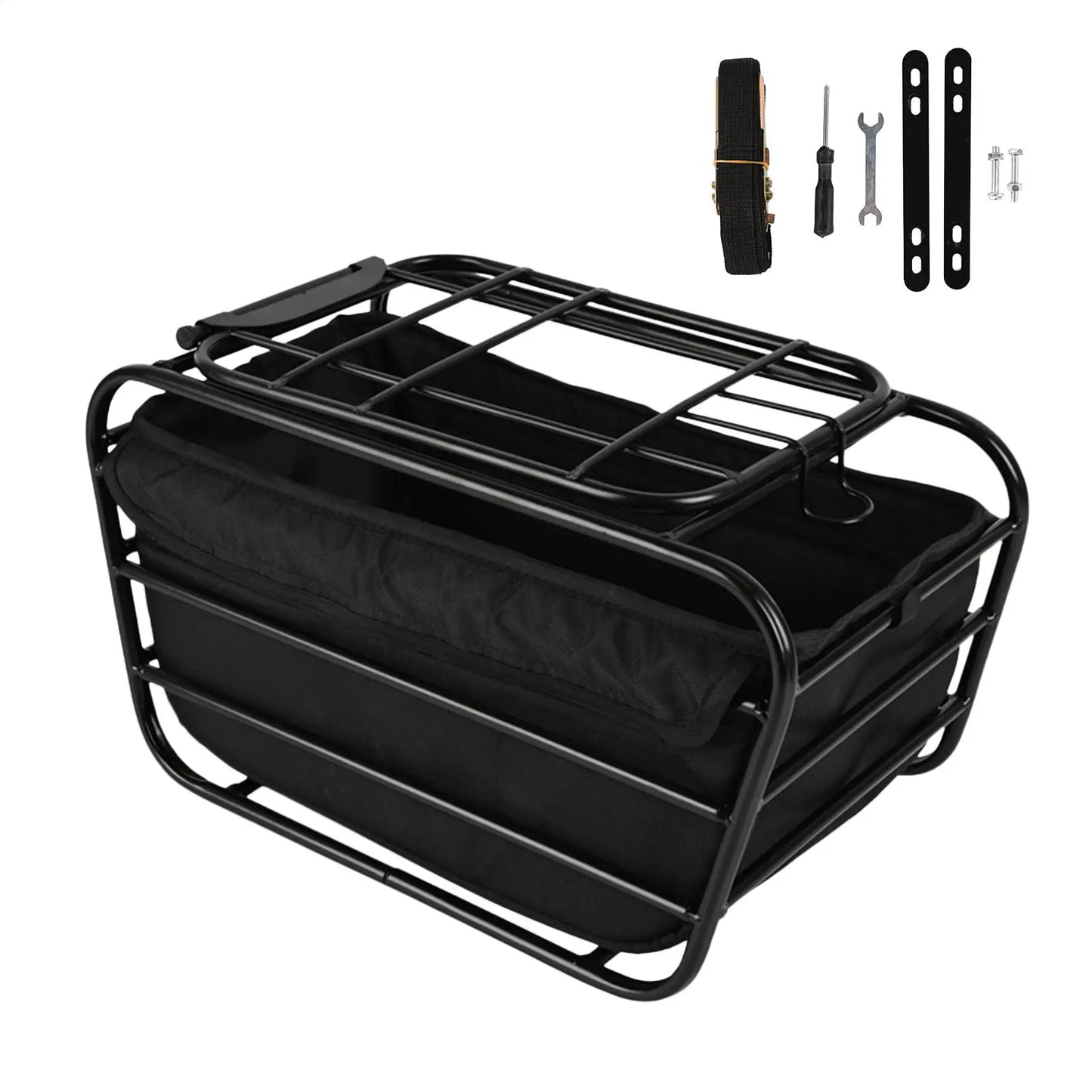 Heavy Duty Bike Rear Basket | Pet Carrier & Cargo Case Bike Rear Basket Peaceful Pleasures Health and Wellness
