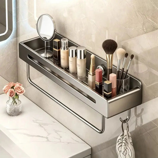 No-Drill Suction Cup Bathroom Shelf & Shampoo Holder Rack Bathroom Storage Shelf Peaceful Pleasures Health and Wellness