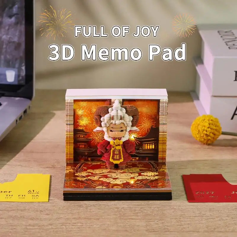 2027 LED Desk Calendar 3D Tear-Away Paper Art | Gift & Decor Decorative Desk Calendar Peaceful Pleasures Health and Wellness