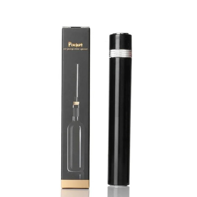 Portable Wine Opener Wine Air Pressure Pump Bottle Corkscrew Opener Tools Bar Accessories for Home Restaurant Party Wine Lovers Peaceful Pleasures Health and Wellness Silver