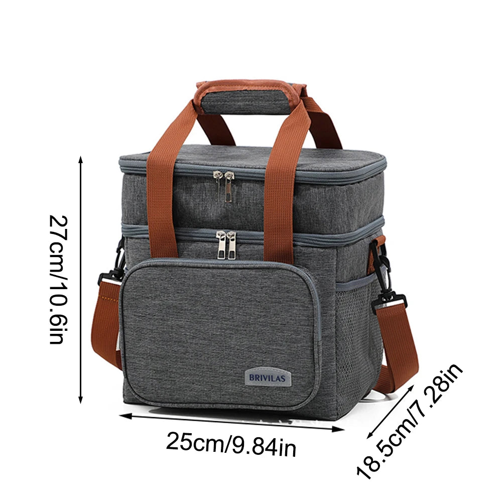 Fashion Crossbody Insulated Lunch Bag – Large Capacity Thermal Food Organizer for Business & Daily Use Peaceful Pleasures Health and Wellness