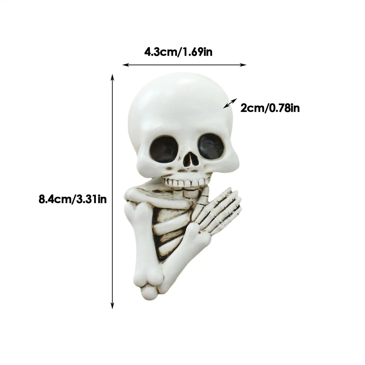 Halloween Skeleton Wall Socket Decor | Resin Skull Stickers 2 Pc