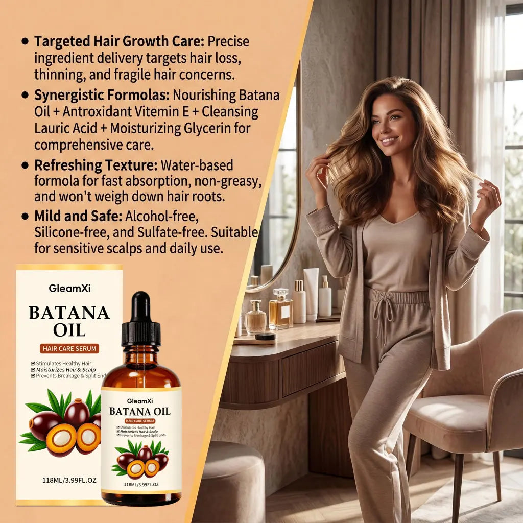 Gleamxi Batana Hair Growth Oil – Repair, Nourish & Reduce Loss