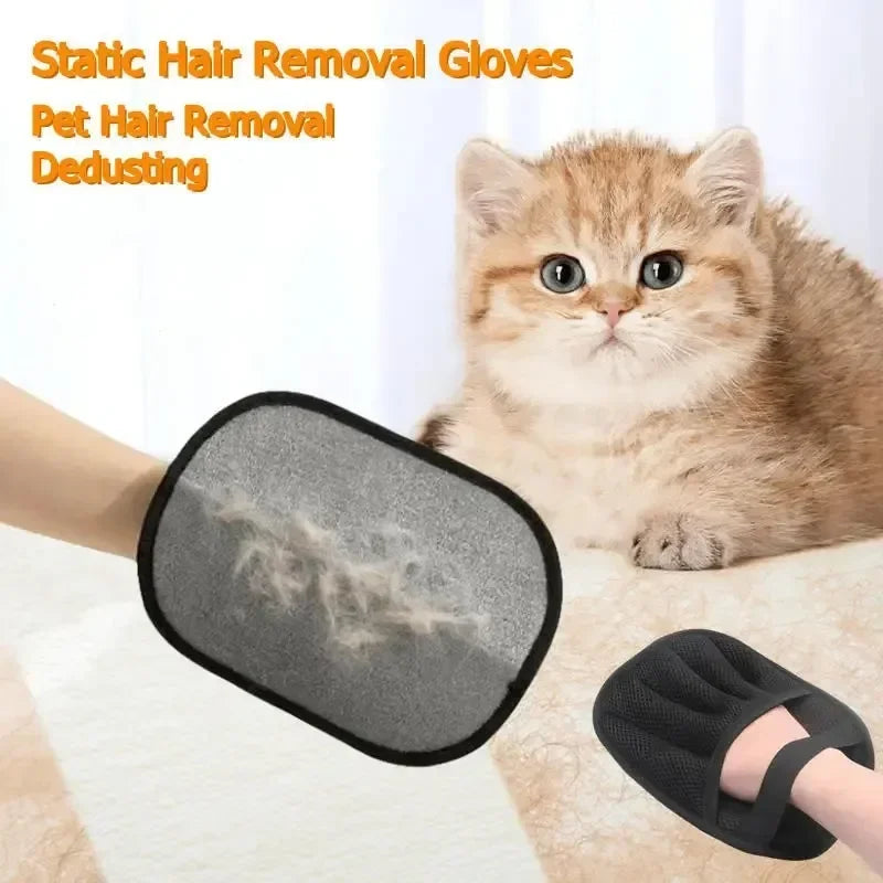 Double-Sided Pet Hair Removal Gloves – Reusable Grooming