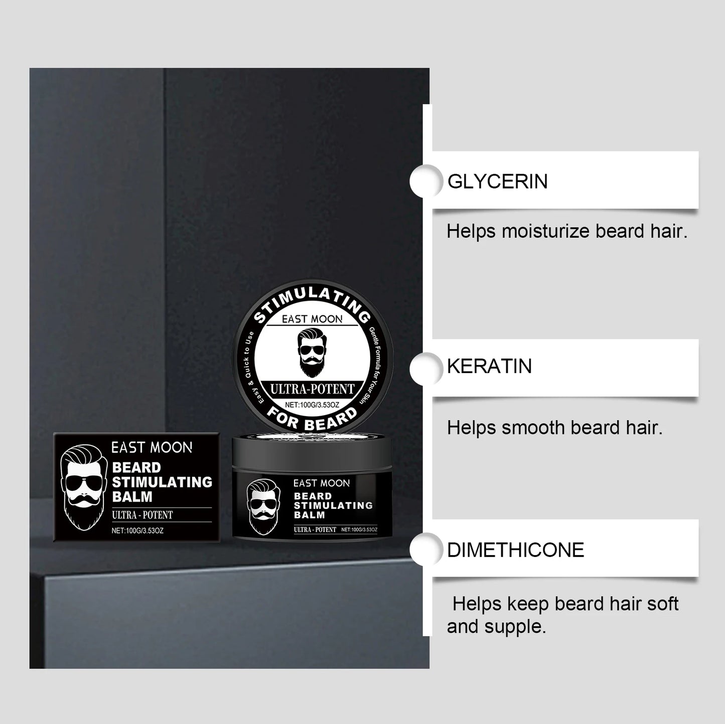 Men's Beard Balm – Vitamin E & Aloe Softening Cream | 100g