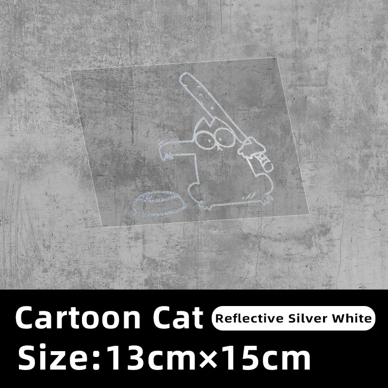 Cartoon Cat Vinyl Sticker – Waterproof Anti-UV Car & Laptop Decal