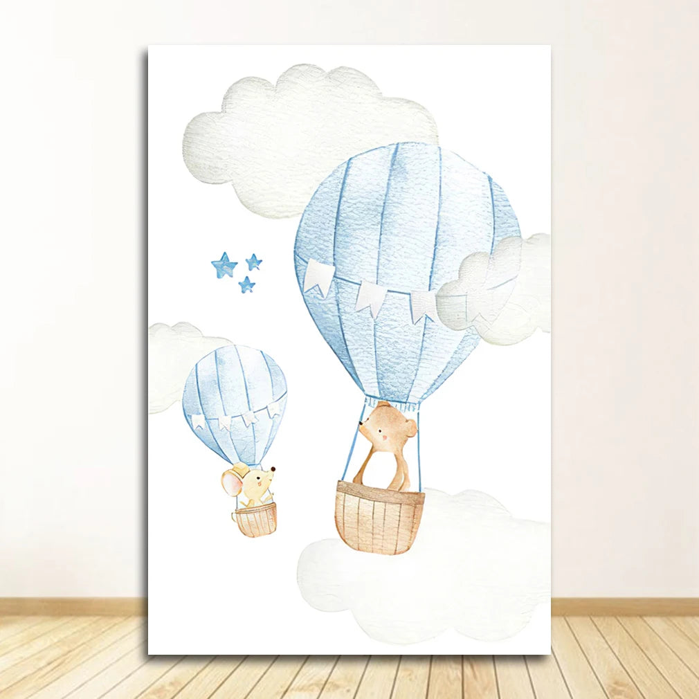nursery print art decor paintings canvas livingroom Wall pictures for girls baby boy decoration bedroom poster animal Elephant Peaceful Pleasures Health and Wellness 0838XX08 40x60cm Unframed