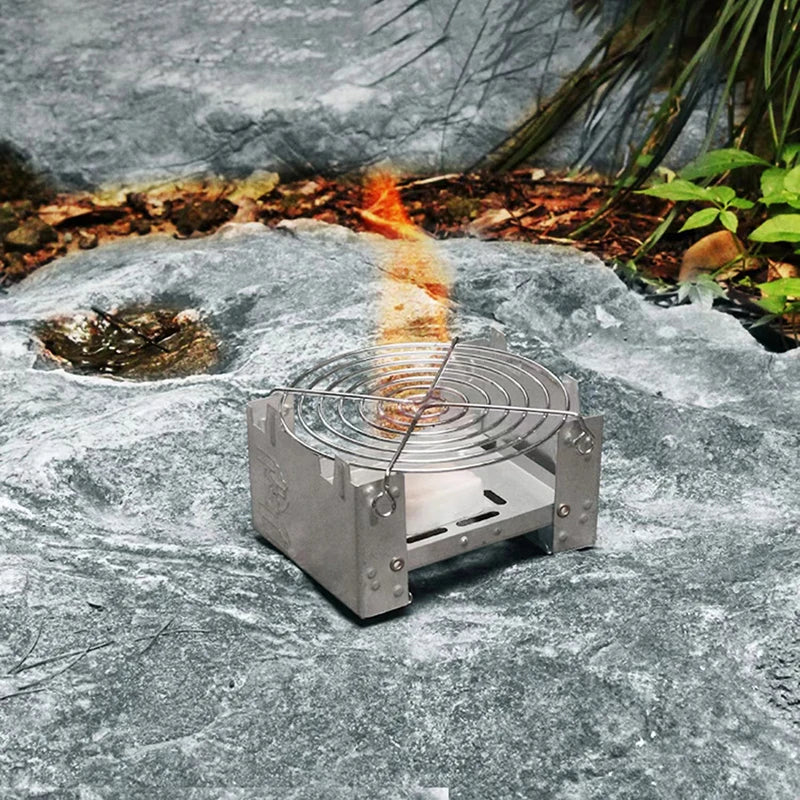 Portable Folding Alcohol Stove for Camping & Outdoor Cooking