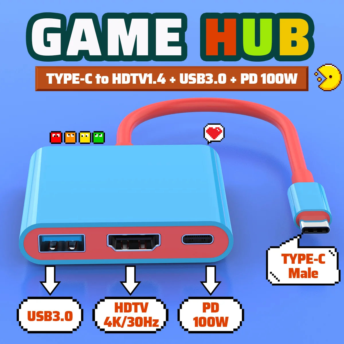 Gopala 3-in-1 USB-C Dock | 4K HDMI, USB 3.0 & PD 100W