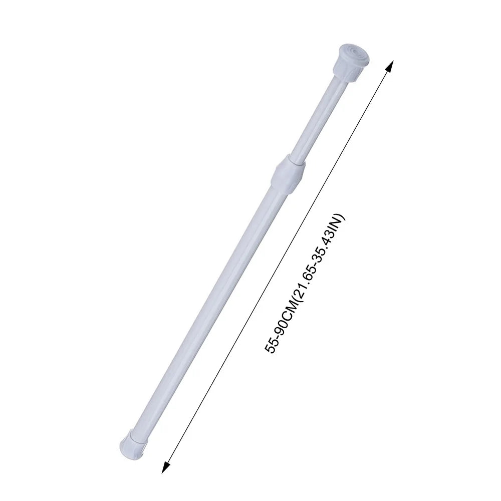 Spring Tension Curtain Rods Durable Adjustable Length Hanging Curtain Rods for Windows Doors Cabinet Door Frames Peaceful Pleasures Health and Wellness
