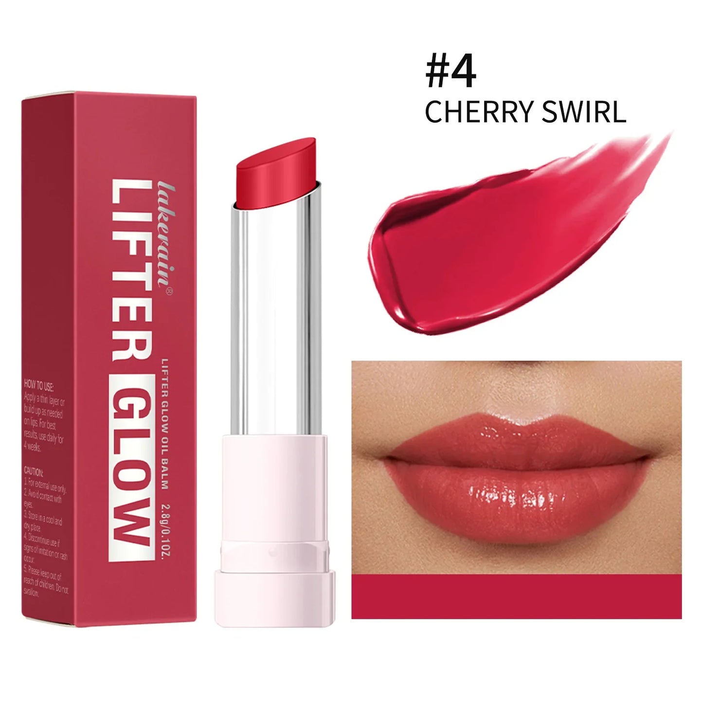 Lifter Glaze Oil Lip Balm – Hyaluronic Acid & 24HR Hydration Lip Balm Gloss Oasis Select 4CHERRY SWIRL