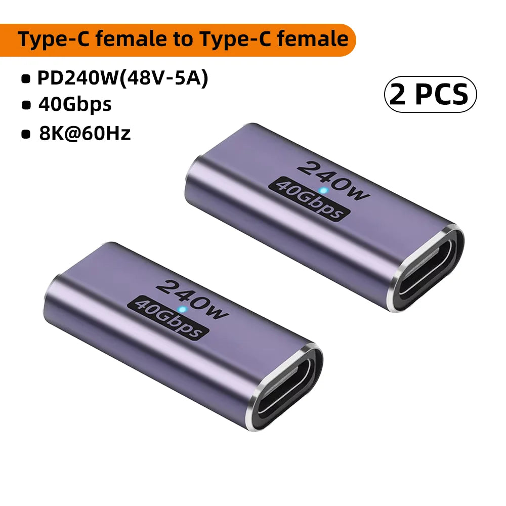 USB4 Type-C Adapter 240W PD 40Gbps 8K@60Hz Elbow OTG Converter Peaceful Pleasures Health and Wellness Style I