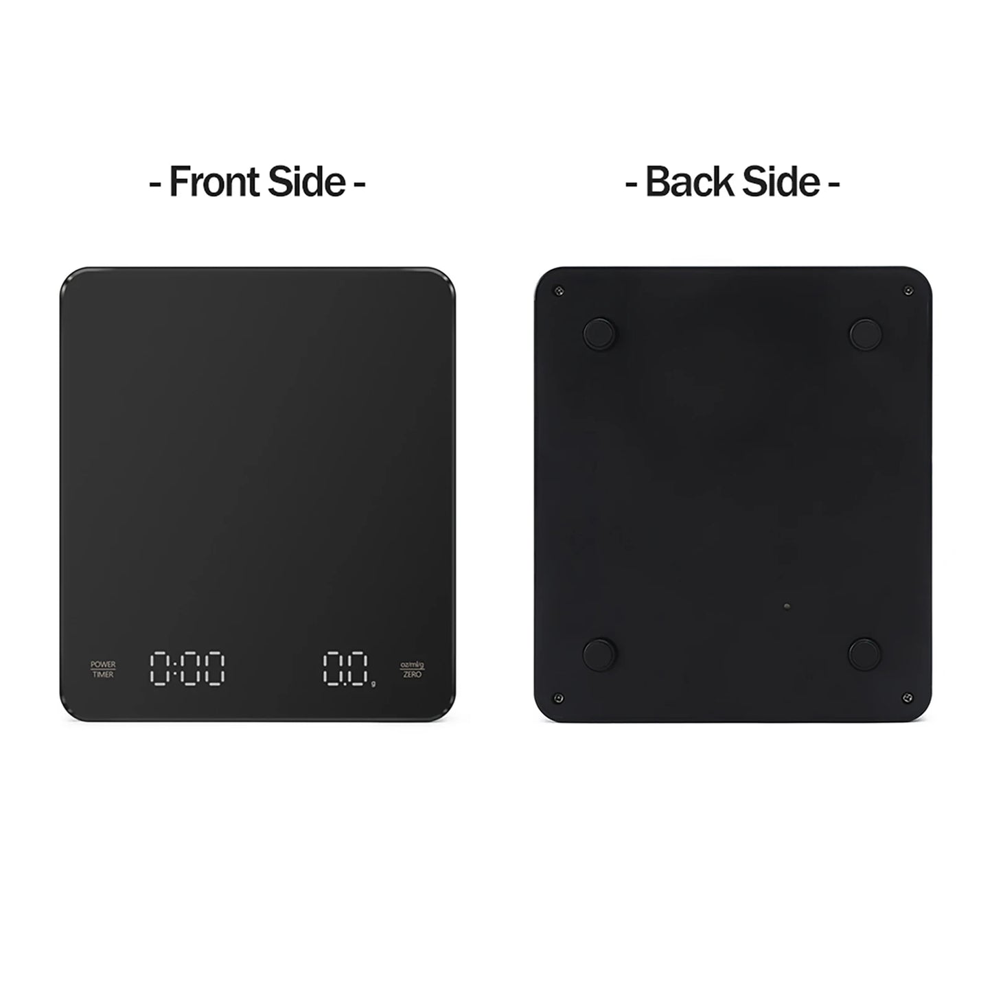Digital Coffee Scale LED Screen Espresso Weighing 0.1g Precision Built-in Battery Timer 3kg Max Peaceful Pleasures Health and Wellness