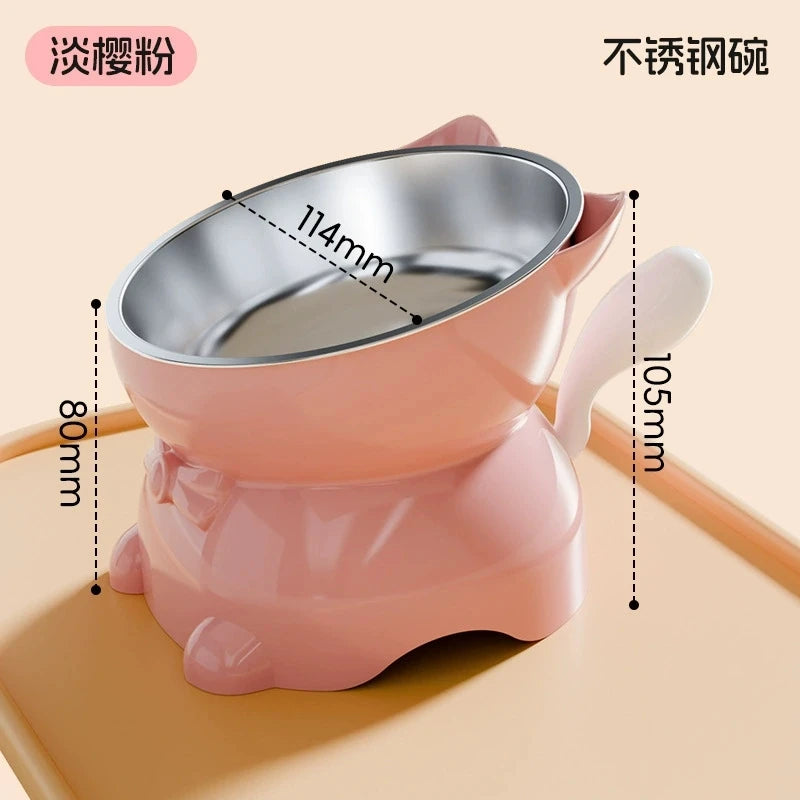 Elevated Cat & Dog Bowl – Anti-Spill Stainless Steel Pet Bowl