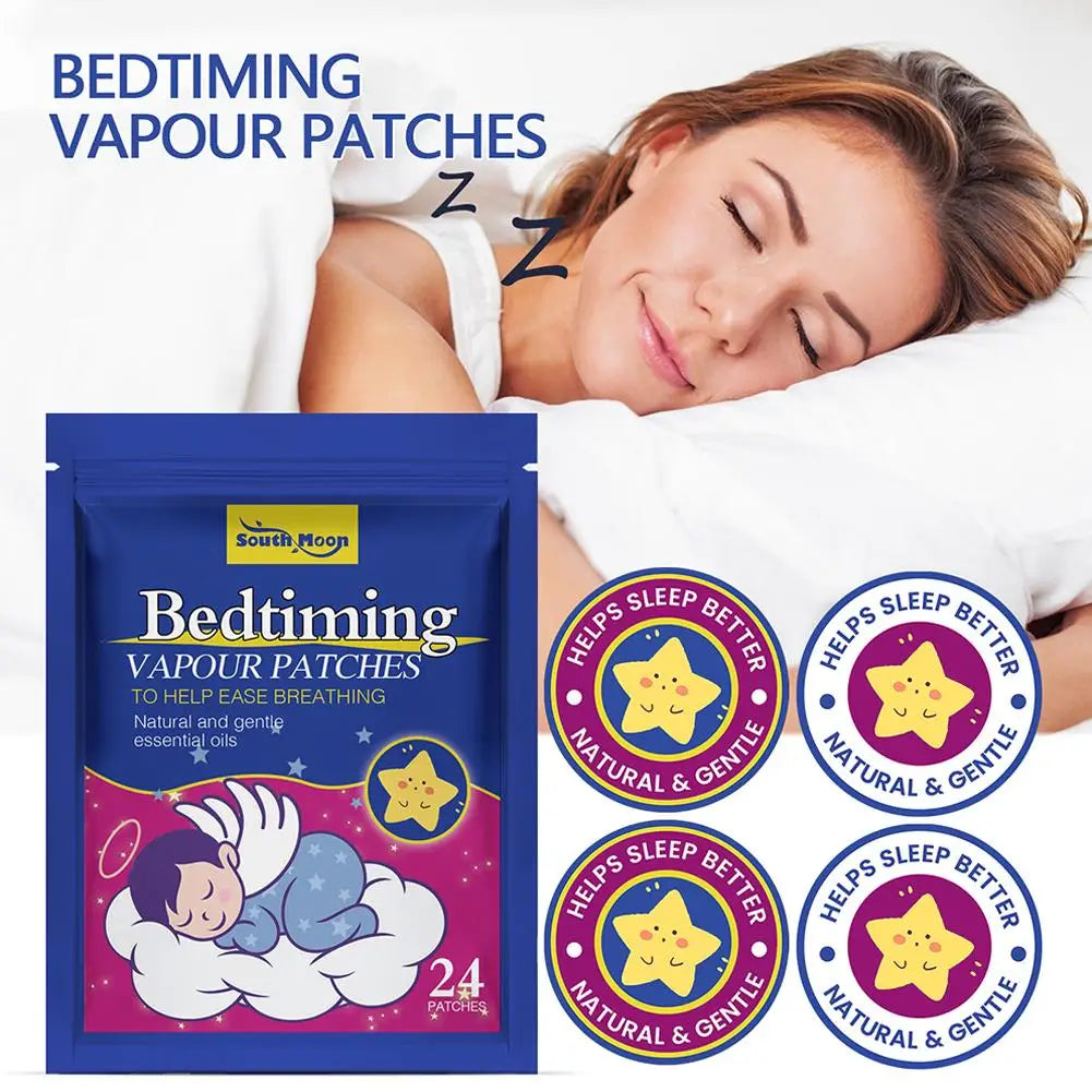 24Patches Sleep Patch Natural Sleep Aid Patch Sleeping Sticker for Adults Improve Sleep Cycle Nighttime Body Care Peaceful Pleasures Health and Wellness