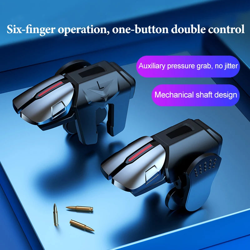 G21 Six Finger Linkage Chicken Eating Artifact Game Handles Auxiliary Keys Mobile Games Physical and Mechanical Keys Peaceful Pleasures Health and Wellness
