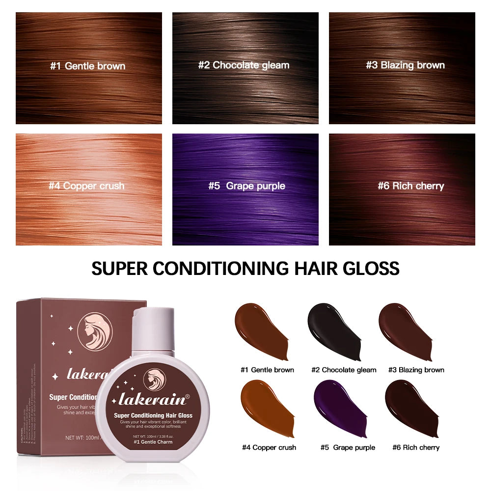 Super Conditioning Hair Gloss Enhance Color Luster Nourishing Repairing Long-lasting Color Hair Tinted Moisturizer No Need Mix Peaceful Pleasures Health and Wellness
