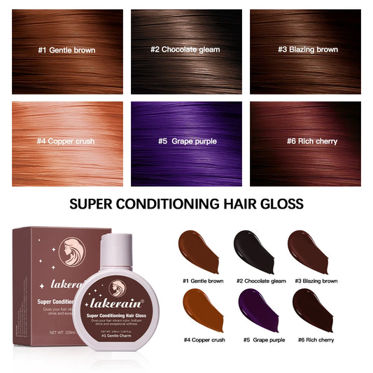 Super Conditioning Hair Gloss Enhance Color Luster Nourishing Repairing Long-lasting Color Hair Tinted Moisturizer No Need Mix Peaceful Pleasures Health and Wellness