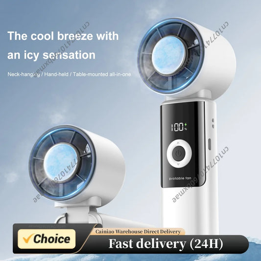 Type-C Rechargeable Handheld Fan 199 Speeds Adjustable Mini Personal Hand Fans for Outdoor Travel Working Women Men Beach Gifts Peaceful Pleasures Health and Wellness