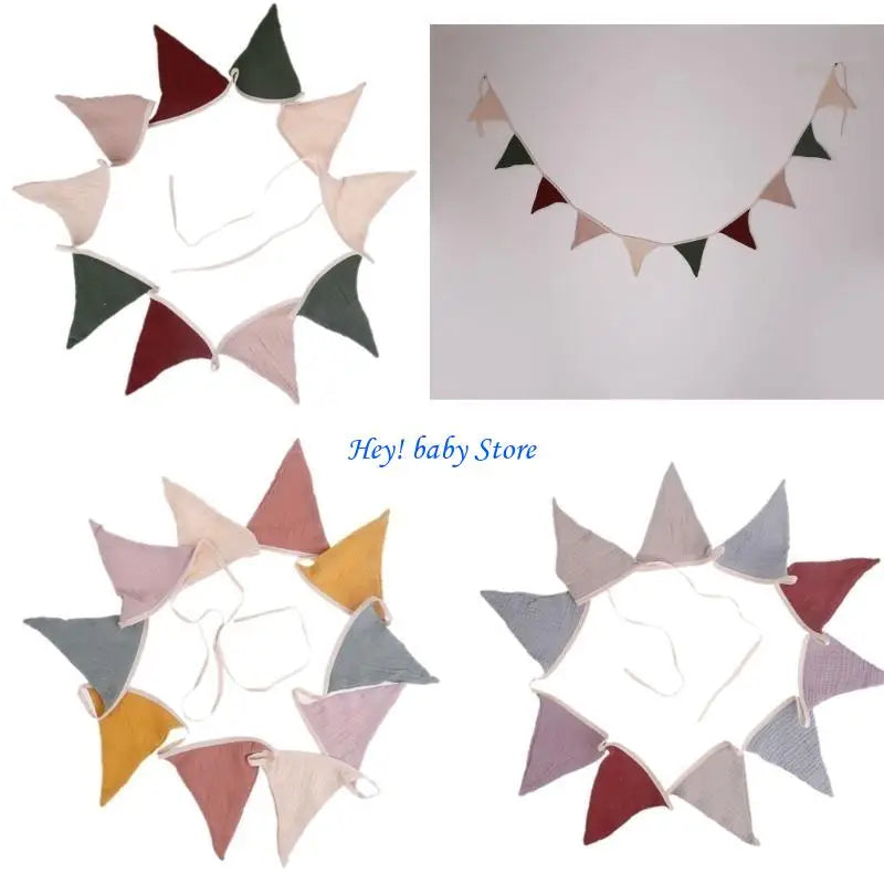 Baby Photography Bunting Flags | Cotton Newborn Photo Props