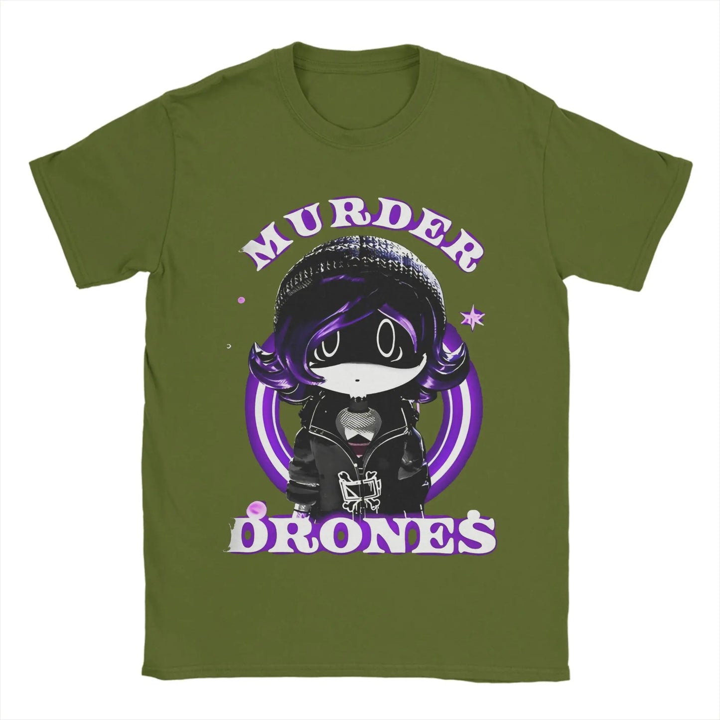 Murder Drones Men T Shirt Vintage Tee Shirt Short Sleeve Round Collar T-Shirt Pure Cotton Printing Tops Peaceful Pleasures Health and Wellness