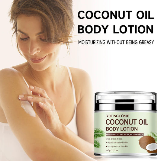 YOUNGCOME Coconut Oil Body Lotion with Cocoa Butter & Avocado Oil - Deep Hydrating Non-Greasy Moisturizer for All Skin Peaceful Pleasures Health and Wellness