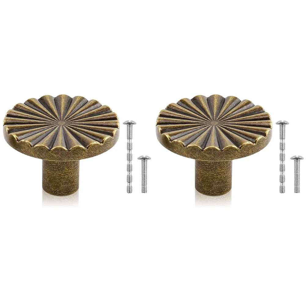 Retro Cabinet Door Handles Zinc Alloy Drawer Knobs Screws Window