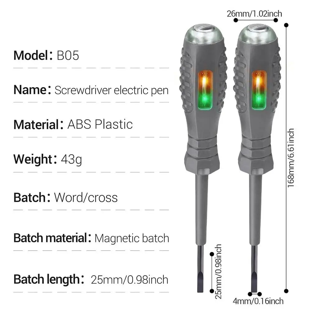 2-in-1 Voltage Tester Screwdriver | Non-Contact AC Test Pen