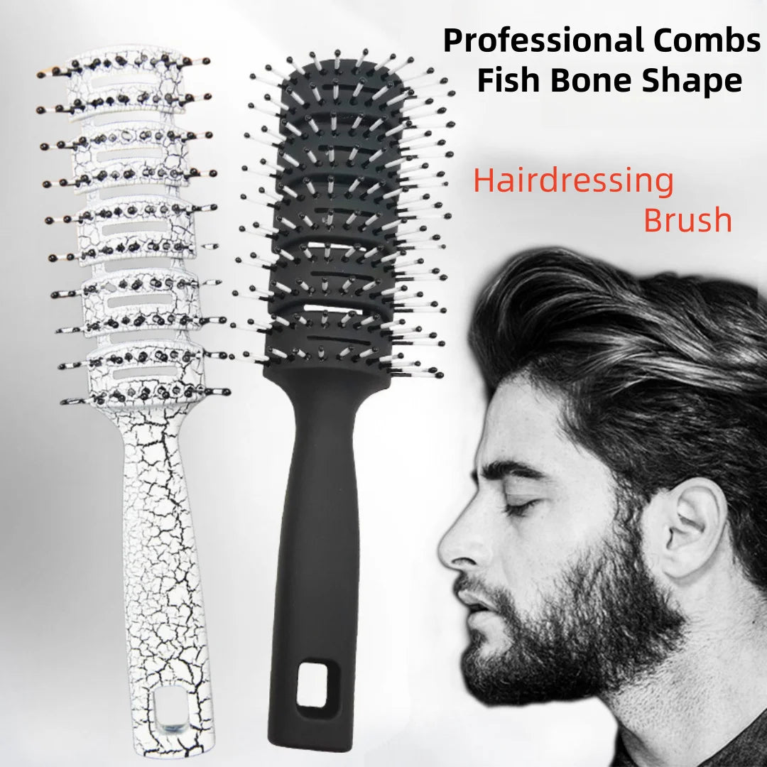 Barber Comb Fish Bone Shape Hair Brush - Hairdressing Dyeing Comb Styling Tool Professional Salon Supplies Peaceful Pleasures Health and Wellness