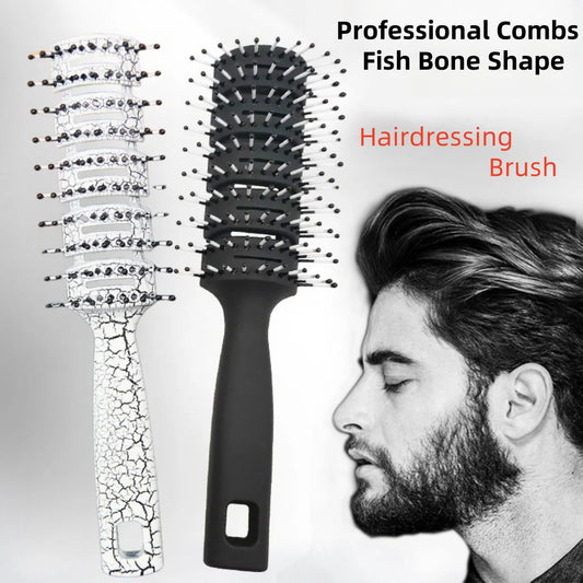 Barber Comb Fish Bone Shape Hair Brush - Hairdressing Dyeing Comb Styling Tool Professional Salon Supplies Peaceful Pleasures Health and Wellness
