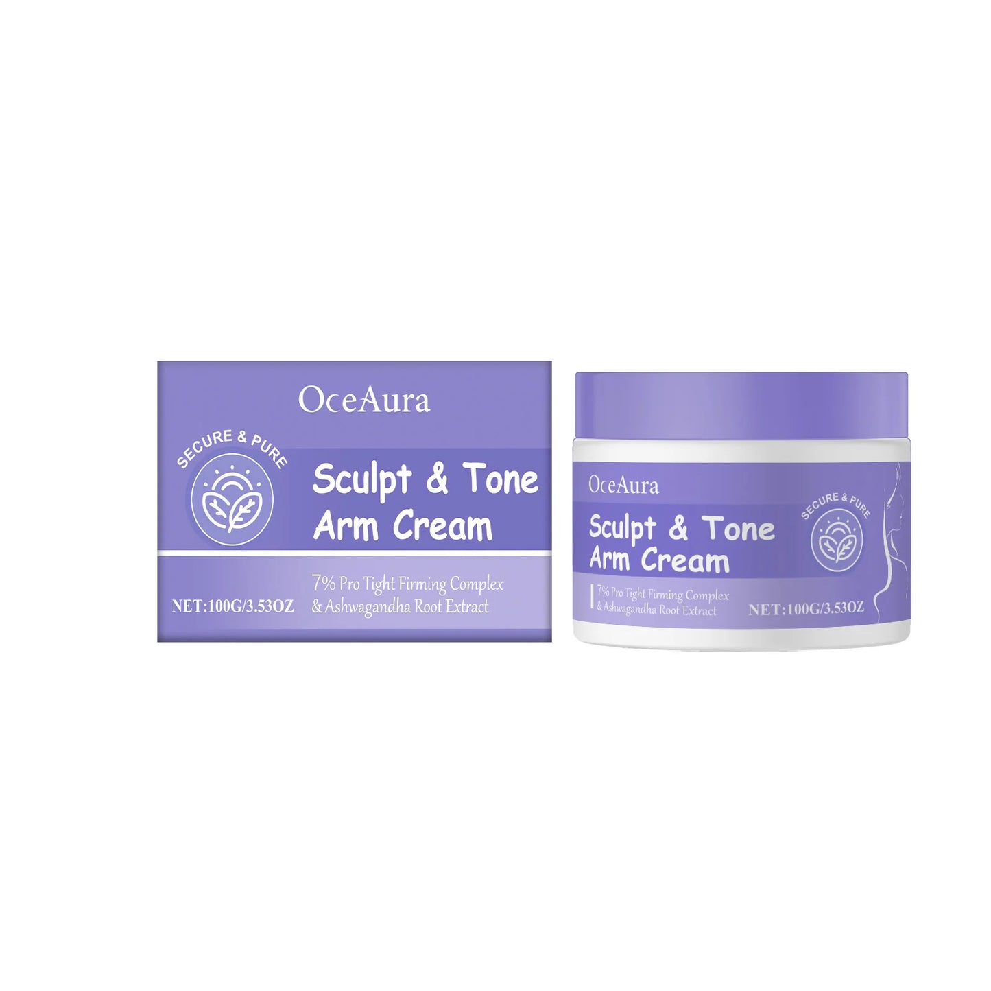 Arm Firming Cream – Anti-Aging, Skin Tightening & Sculpting Peaceful Pleasures Health and Wellness 100g Boxed