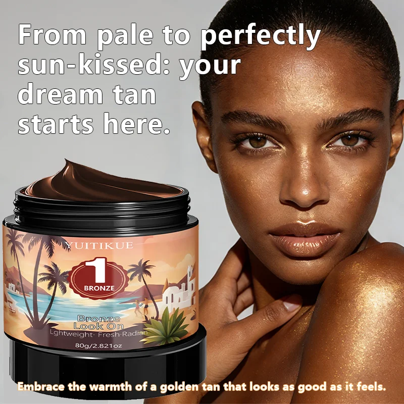 Yuitikue 1 Bronze Tanning Cream, 80g Lightweight Fresh Radiant Bronze Look On Self Tanning Cream for Face & Body Peaceful Pleasures Health and Wellness