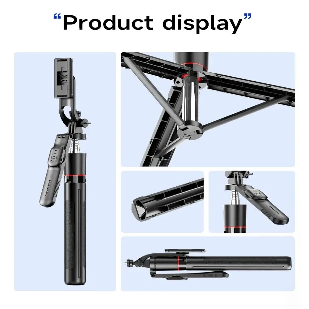 Selfie Stick 1.7 Meter Ultra Long Stretch Portable debounce Phone Holder Bluetooth Remote With Fill light Tripod Stand For Live Peaceful Pleasures Health and Wellness