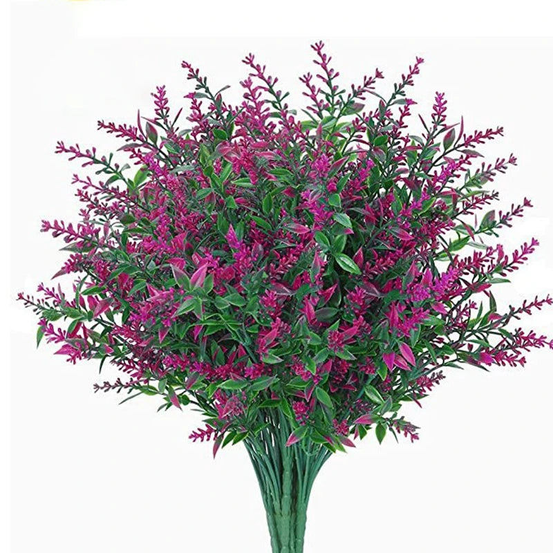 Artificial Lavender Bouquet | Plastic Flowers for Wedding & Home