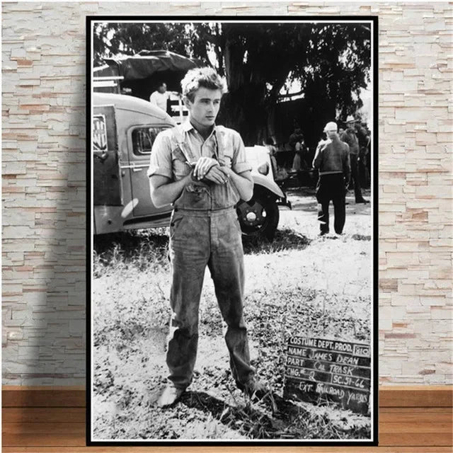Scandinavian Minimalist Wall Art James Dean Movie Actor HD Canvas Painting Poster Print Home Bedroom Living Room Decoration Peaceful Pleasures Health and Wellness 6 30x40cm Unframed