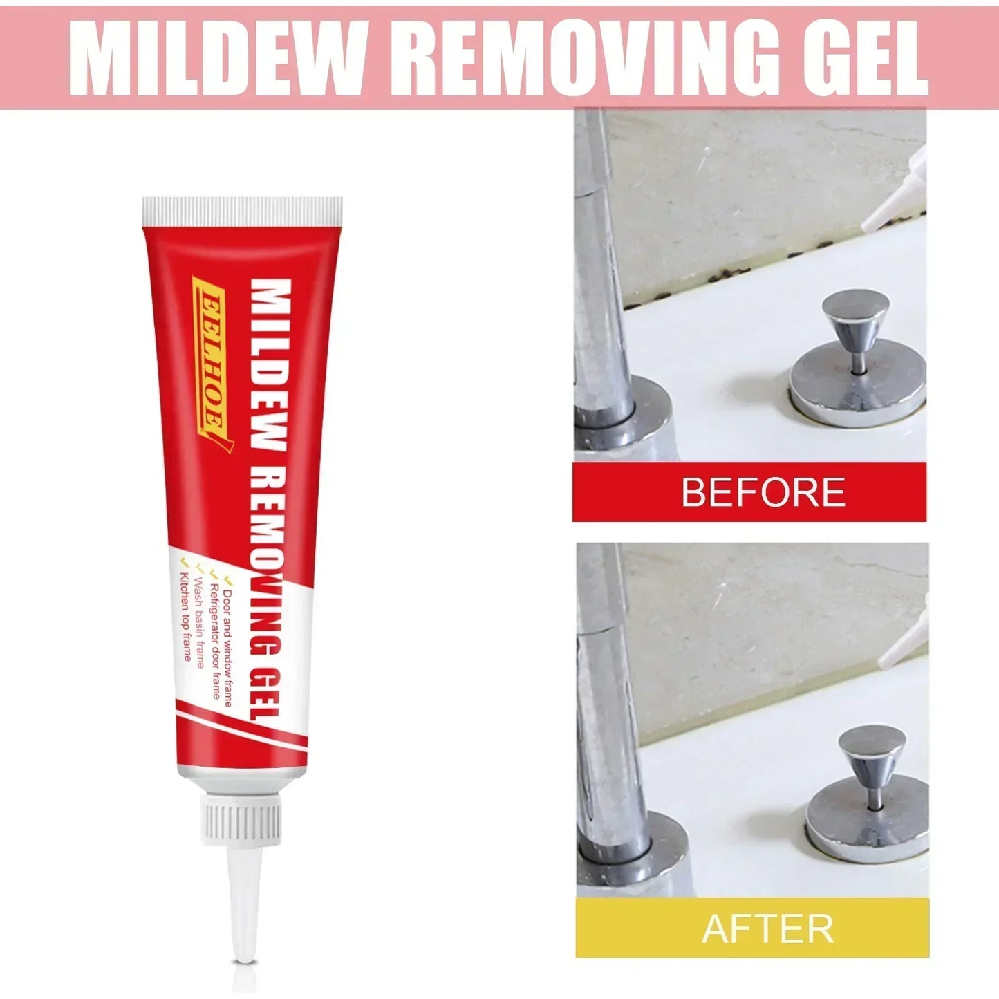 20g Wall Mold Mildews Remover Cleaner Gel Pool Tile Spot Mold Remover for Washing Machine Bathroom Kitchen Mildews Gel Peaceful Pleasures Health and Wellness