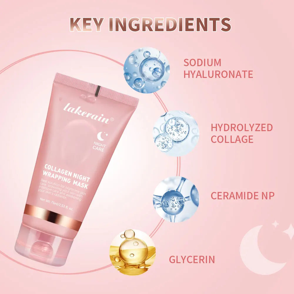 Korean Skin Care Deep Collagen Mask Peel Off Mask Face Anti Wrinkle Lifting Bio Masks Night Wrapping Woman Overnight Skin Peaceful Pleasures Health and Wellness