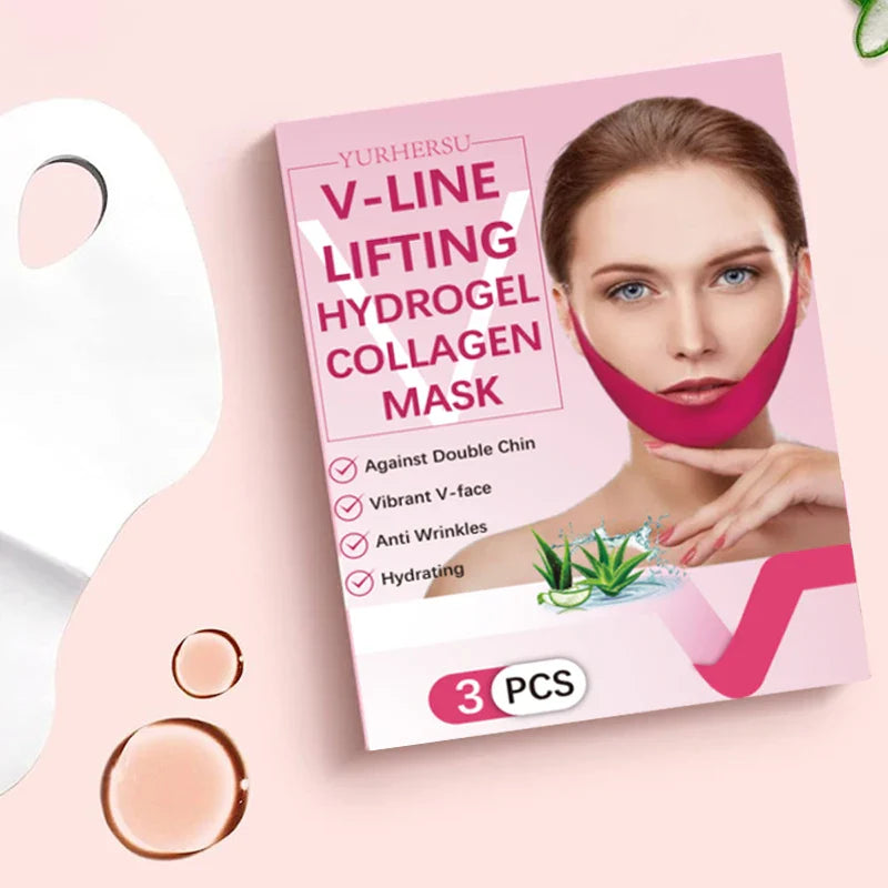 YURHERSU V-Pull Facial Mask – Firm, Lift & Glow | 3-Pack