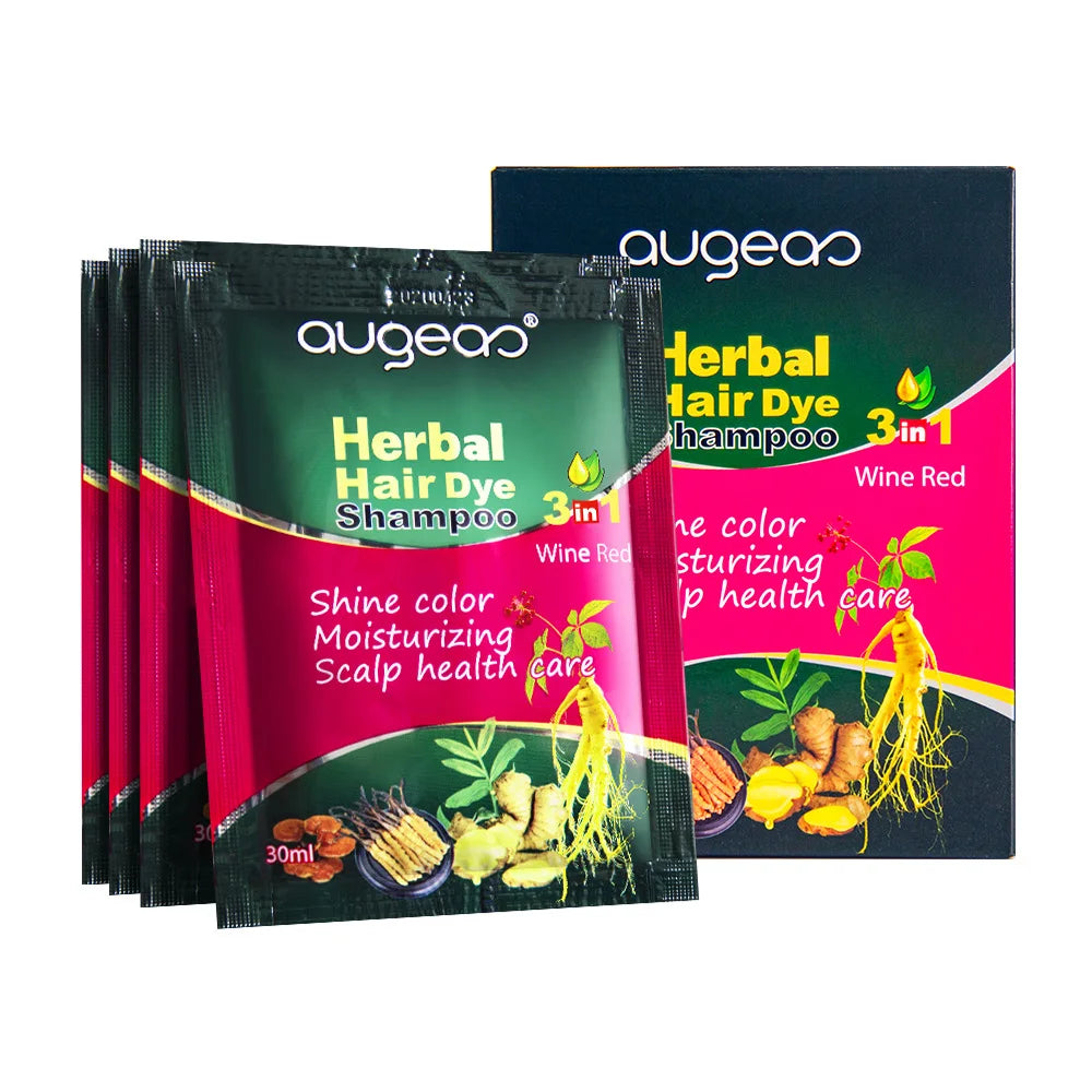 Hair Color Dye Shampoo | 6 Shades Plant Formula 500ml