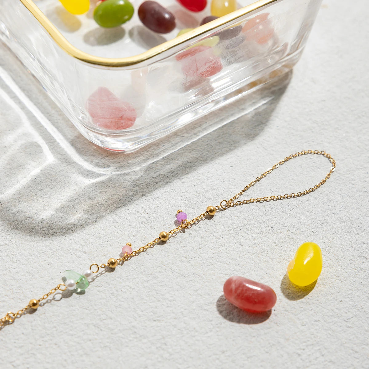 Stainless Steel Zircon Pearl Finger Chain Creative Light Luxury and High-end Jewelry That Does Not Fade Interphalanged Bracelet Peaceful Pleasures Health and Wellness