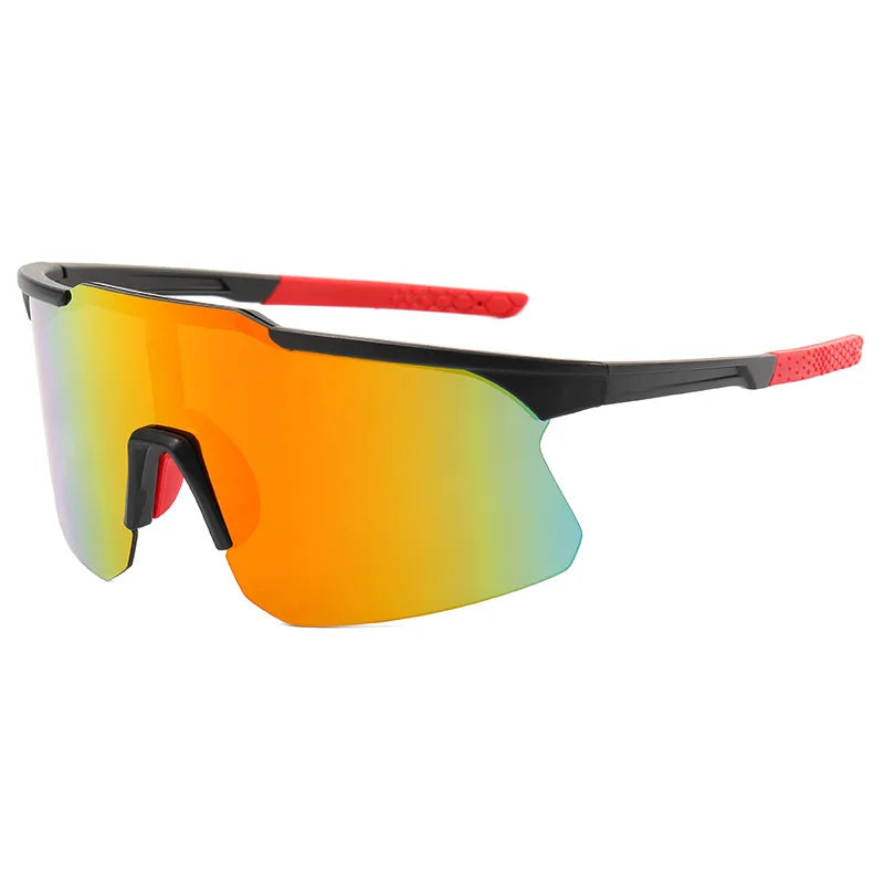 High-end Sunglasses Cycling Glasses New Dust-proof Mountaineering Sports Hiking Cycling Windproof Sunglasses Peaceful Pleasures Health and Wellness Black and red